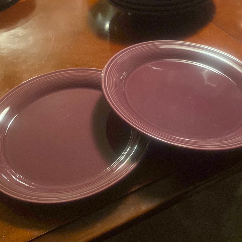 Set of 2 plates by Images Pacifica Design- Japan Eggplant color 8”